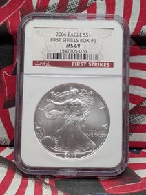 2006 American Silver Eagle - NGC MS69 - First Strike Box #6