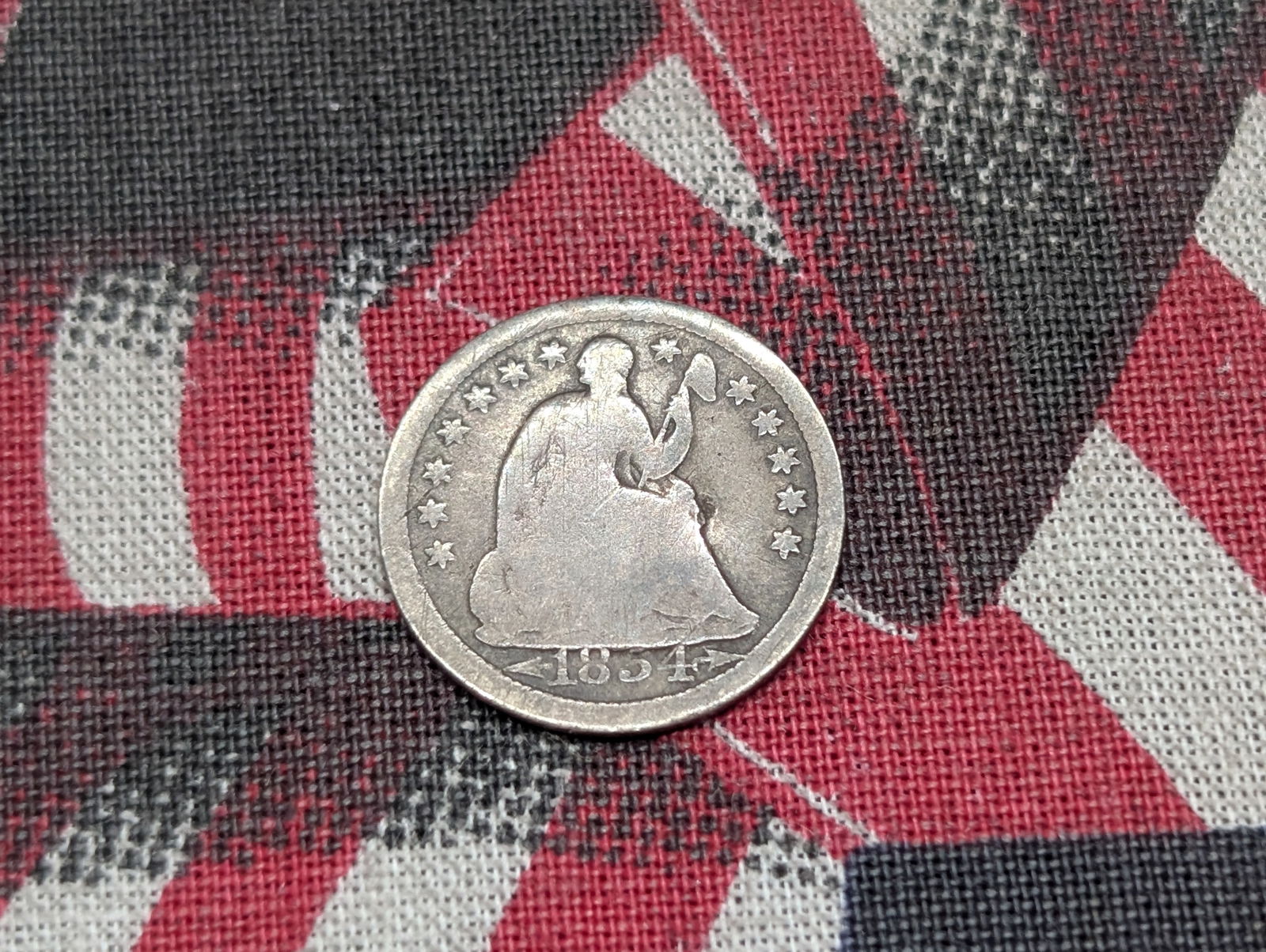 1854 w/ Arrows Seated Liberty Half Dime (1 of 2)