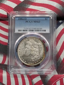 1884-O Morgan Silver Dollar - PCGS MS63