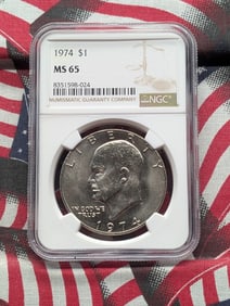 1974 Eisenhower Dollar - NGC MS65