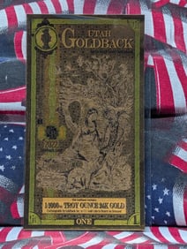 1/1000th Troy Oz. 24k GOLD 2022 Utah $1.00 Goldback