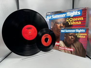 1986 Another Record Company Queen Yahna Hot Summer Nights German Pressing Vinyl Album & 45 RPM