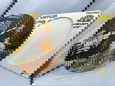 1983 Rhino Records Jerry Lee Lewis Original Sun Greatest Hits Picture Disc Vinyl Album - RNDF 255