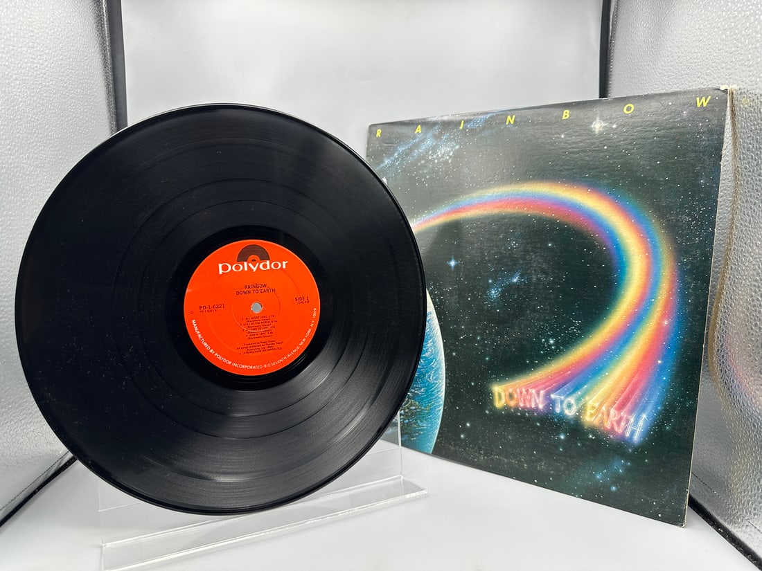 1979 Polydor Rainbow Down to Earth Vinyl Album - PD-1-6221: 1979 Polydor Rainbow Down to Earth Vinyl Album - PD-1-6221 - Records are untested by the auction house for play quality. All items are sold as is.
