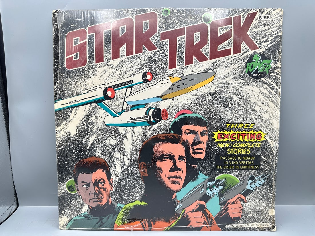 SEALED 1975 Power Records Star Trek "Three Exciting Stories" Vinyl Album - 8158 (1 of 2)