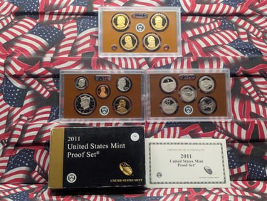 2011-S U.S. Mint Proof Set w/Presidential Dollars & National Parks Quarters In OGP w/COA
