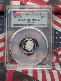 2019-S Roosevelt Dime First Strike 90% Silver PR70DCAM By PCGS