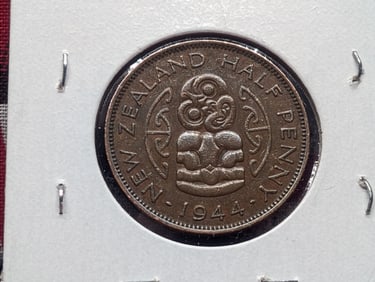 1944 New Zealand Half-Penny