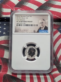 2018-S Reverse Proof Roosevelt Dime First Release 90% Silver PF 70 By NGC