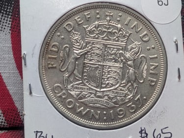 1937 GEORGE Vl, SILVER CORONATION 1 CROWN