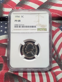 1956 Jefferson Nickel PF 68 By NGC