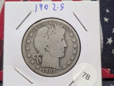 1902-S Barber Half Dollar