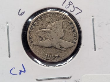 1857 CN Flying Eagle Cent - Pre Civil War!