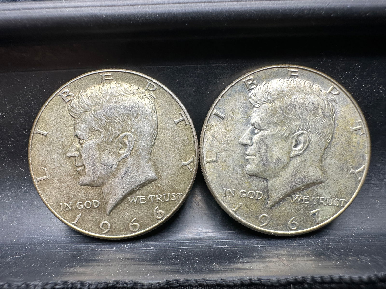 1966 and 1967 40% Silver Kennedy Half Dollars (1 of 2)