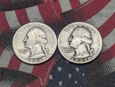 (2) 1944 Washington Quarters - Both 90% Silver