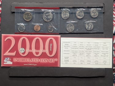 2000-D U.S. Mint Uncirculated Set w/State Quarters In OGP w/COA
