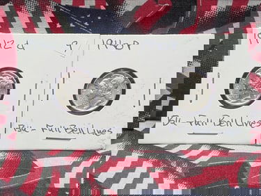 1940-P & 1942-D MERCURY Dimes, BU with FULL BELL LINES