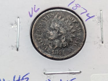 1874 Indian Head Cent