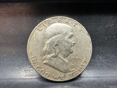 1953-D Franklin Silver Half Dollar - 90% Silver