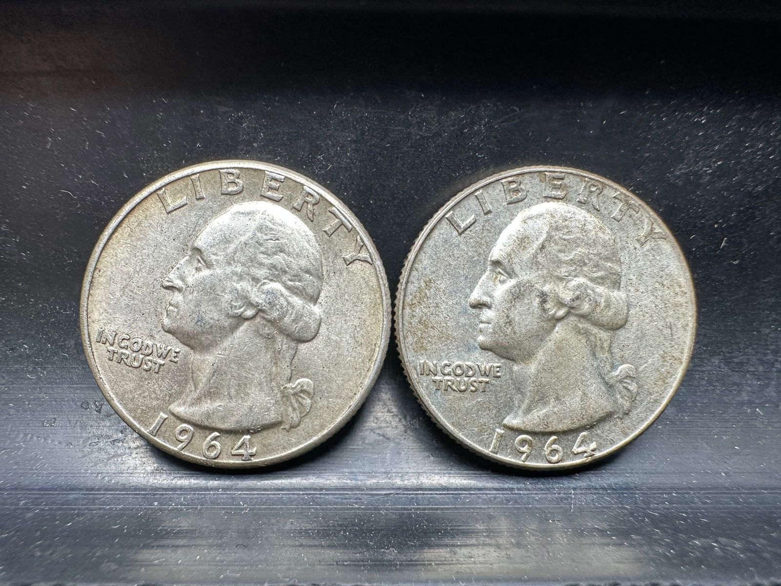 1964 P & D Washington Silver Quarters - 90% Silver (1 of 2)