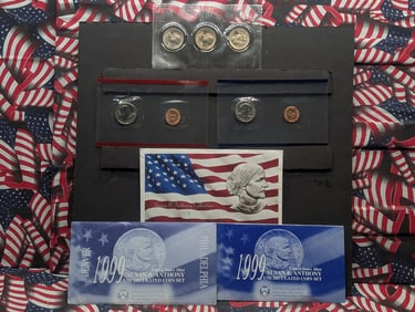 2 - P, D & S Susan B. Anthony $1 Sets In OGP w/COA's