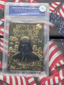 1996 Scoreboard Star Wars R2-D2 & C3PO "GEM MINT 10" 24 kt gold