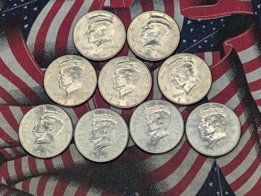 (9) 2003 Kennedy Half Dollars - (4) 2003 D & (5) 2003 P