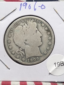 1906-O Barber Half Dollar
