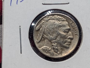 1930-S Buffalo Nickel w/Full Horn & Braid