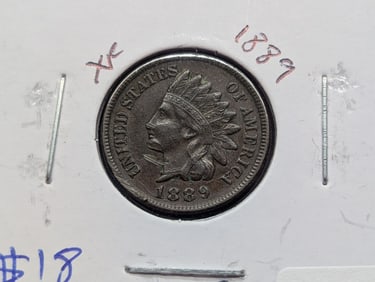 1889 Indian Head Cent - Strong Liberty w/One Diamond