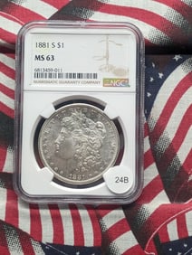 1881-S Morgan Dollar NGC MS 63 6813459-011