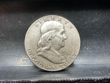 1957 Franklin Silver Half Dollar - 90% Silver