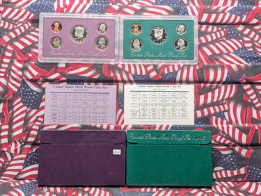 1988-S & 1995-S - U.S. Mint Proof Sets w/Original Packaging & C.O.A.'s! - (10 Coins Total)
