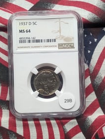 1937-D Buffalo Nickel NGC MS 64 4855394-142