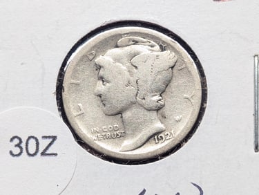 1921-D "Semi-Key Date" Mercury Dime, Low Mintage