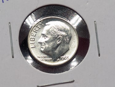 1963-P Roosevelt Dime From Mint Set - 90% Silver