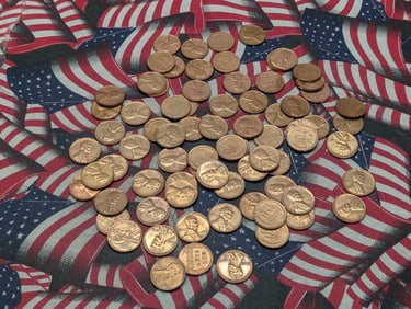 Seventy Plus 1/2 Pound, 1940's, Lincoln Wheat Cents