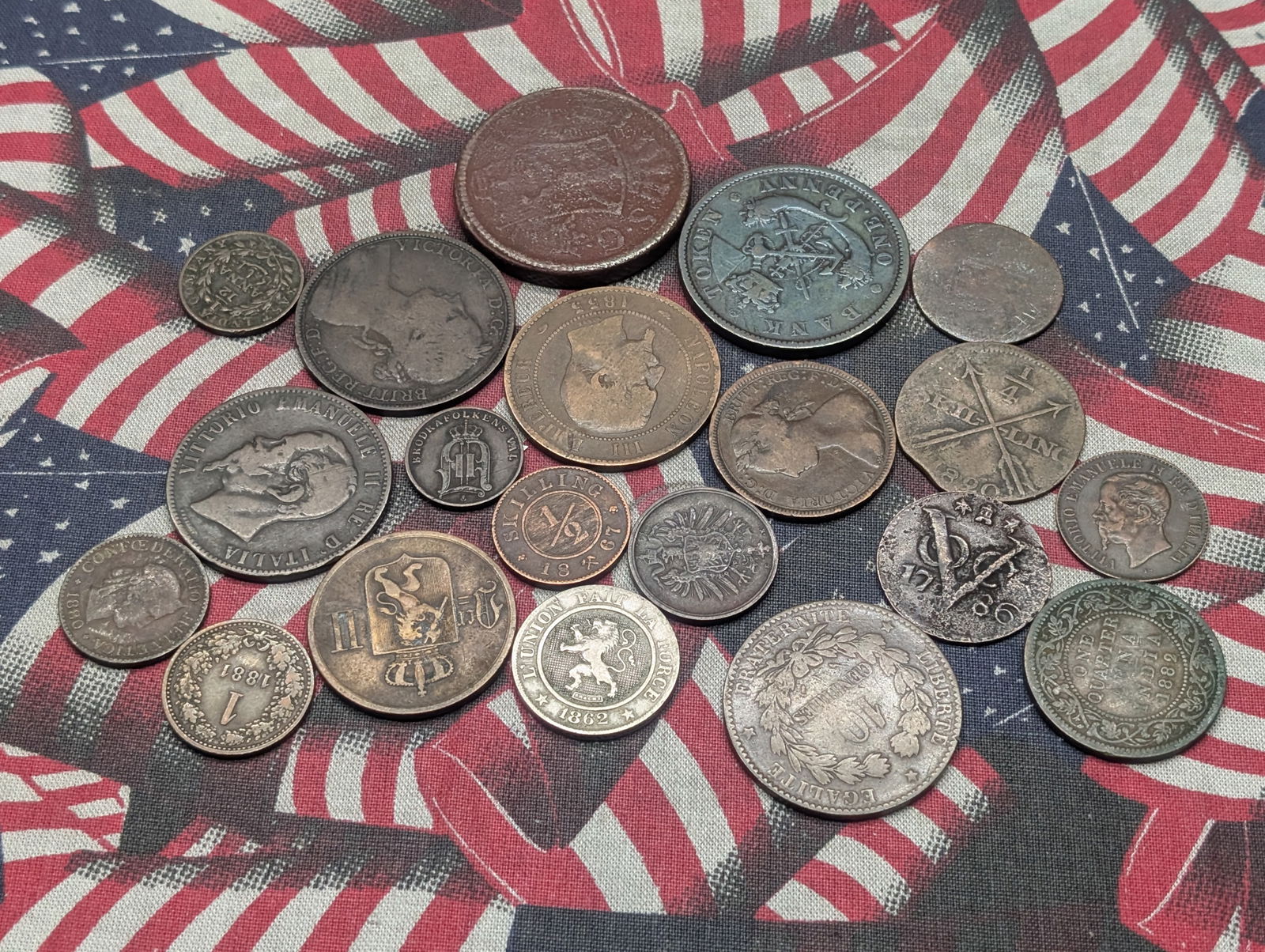 20 - Foreign Coins Dated Pre-1900. No Silver. (1 of 4)