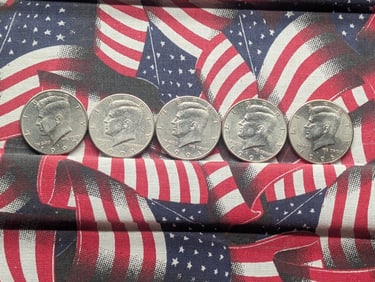 (5) Kennedy Half Dollars 1992 P, 1993 P, 1994 P&D, & 1995 P