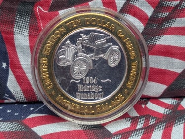 $10 SILVER "IMPERIAL PALACE" Casino Token - .999 Fine Silver Center