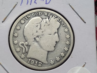 1912-D Barber Half Dollar