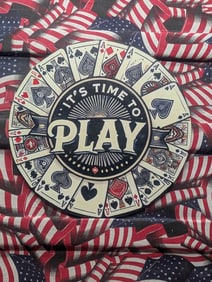 It's Time To Play, Metal Sign, 7.75x7.75 Inches-Dinner Plate Size, Perfect For Man Cave, Garage,