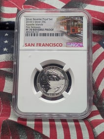 2018-S SILVER Quarter Apostle Islands 1st release PF 70 Reverse Proof By NGC