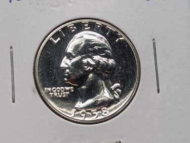 1958-P Washington Quarter From Mint Set - 90% Silver