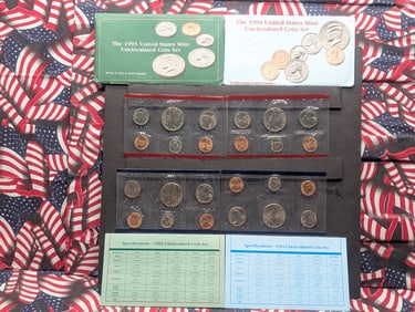 1993-P&D & 1994-P&D Uncirculated Sets w/original Packaging! - (20 Coins Total)