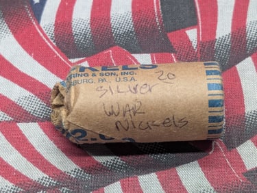 1/2 roll (20) SILVER WARTIME JEFFERSON NICKELS (well mixed) - All 35% Silver