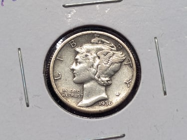 1936-P Mercury Dime - 90% Silver