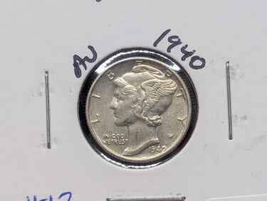 1940 Silver Mercury Dime - 90% Silver