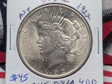 1922 Silver Peace Dollar - 90% Silver