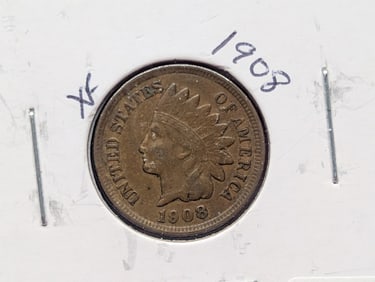 1908 Indian Head Cent - Strong Liberty